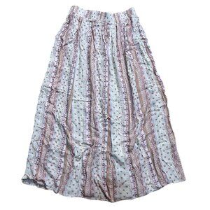 Forever 21 Baby pink floral maxi skirt